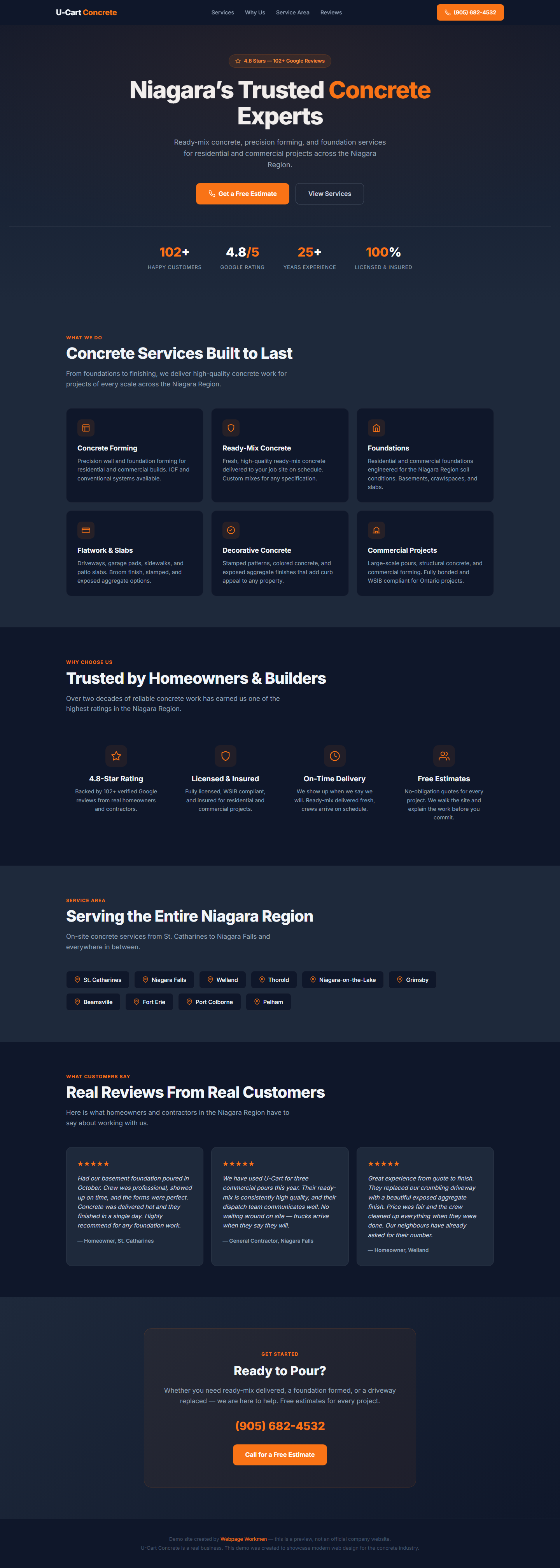 New website screenshot