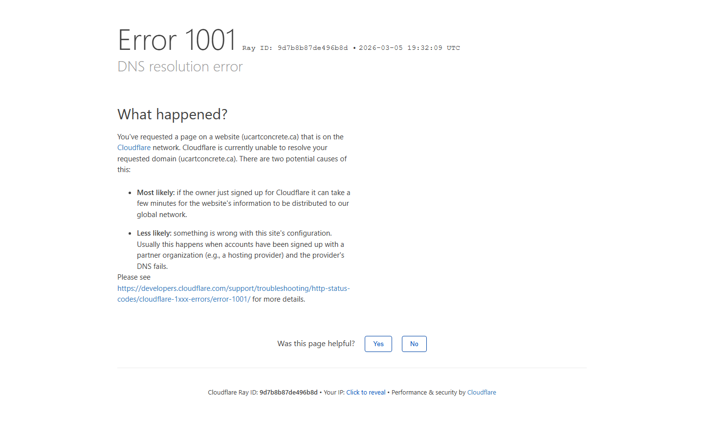 Old website screenshot